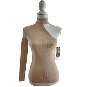 Asymmetrical Turtleneck Sweater, Women’s Top, one sleeve